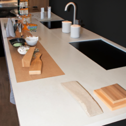 Optimisation de l'espace avec petit mobilier de cuisine gain de place Bron